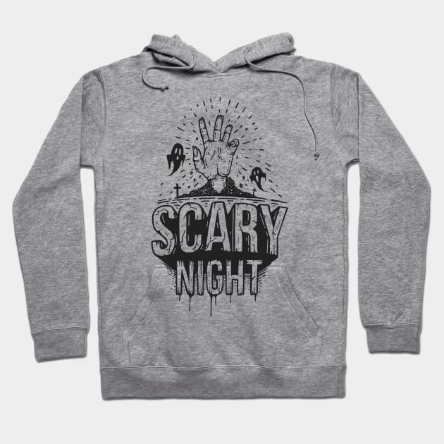 scary night Hoodie by mkstore2020